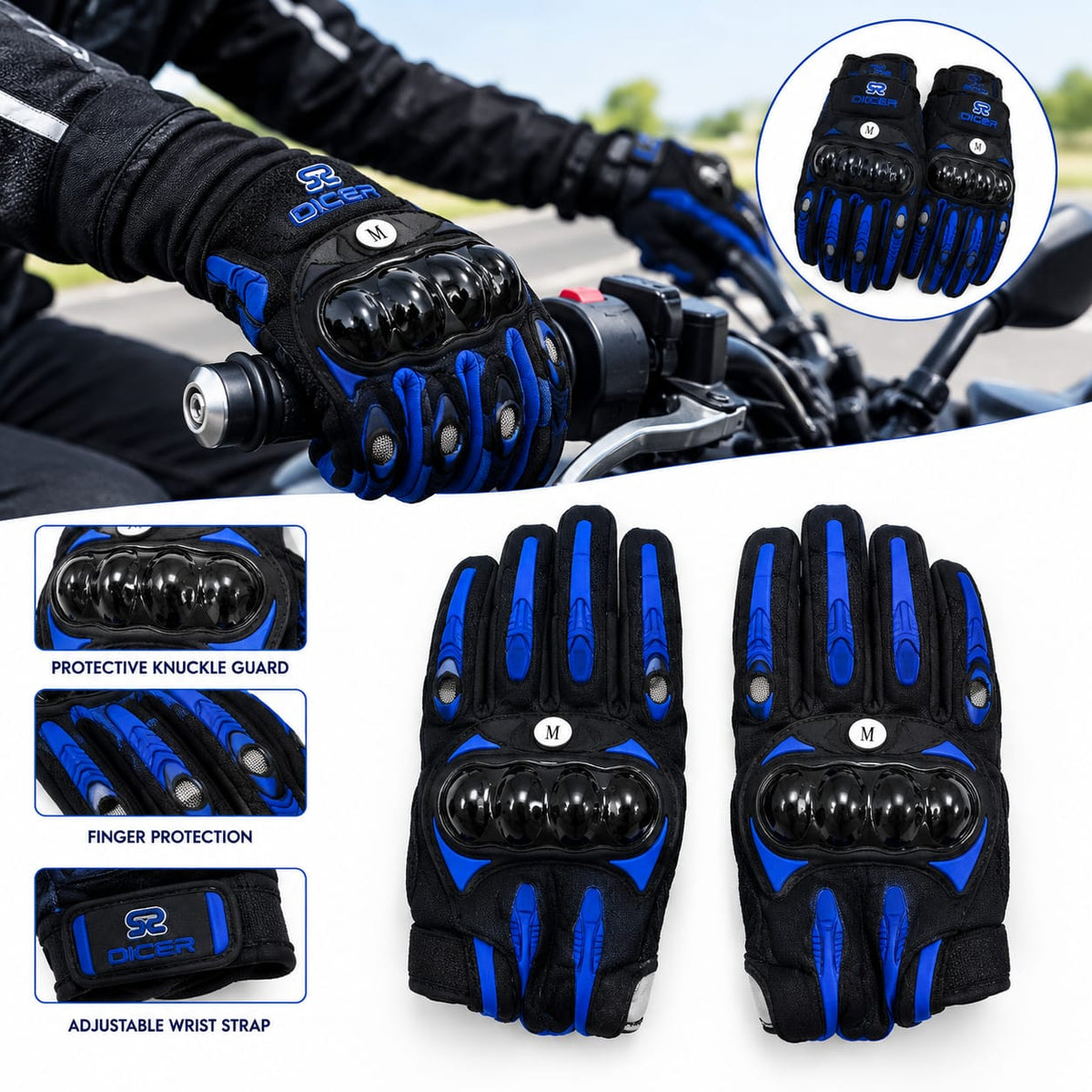 High Protection Riding Gloves