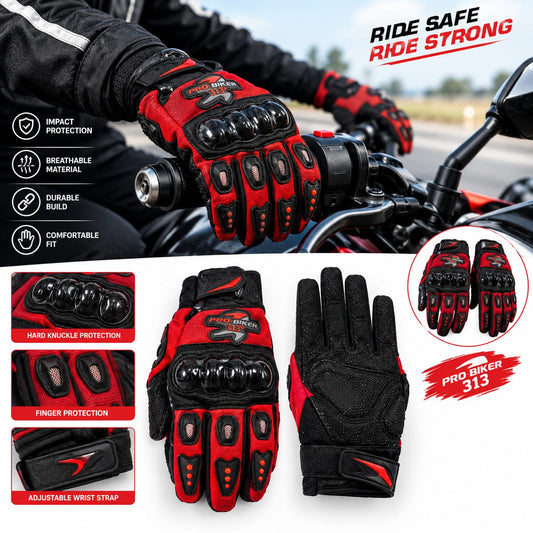Pro Biker 313 High Protection Riding Gloves