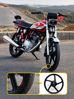 Alloy Rims Complete Sets with brake shoe plates CG 125